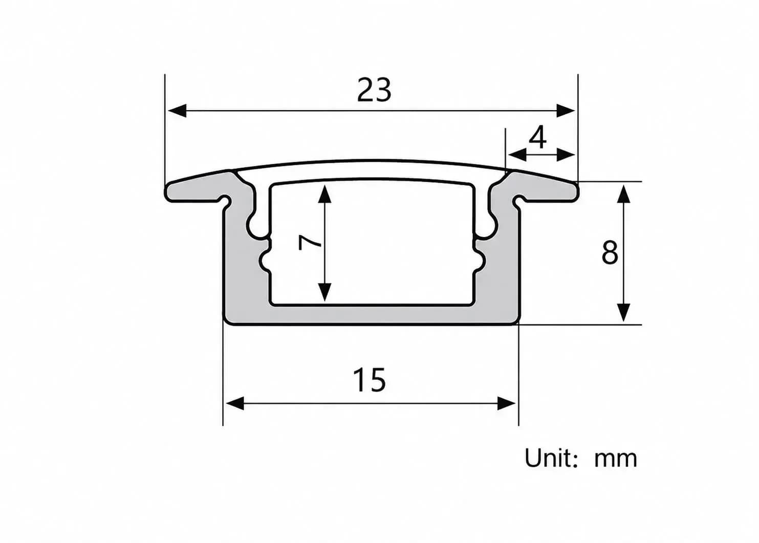 תרשים מידות של SYSTEM 15/8