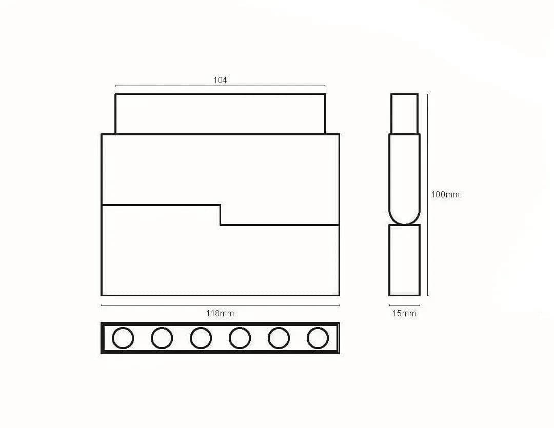 תרשים מידות של Metrix M15 LBM-6