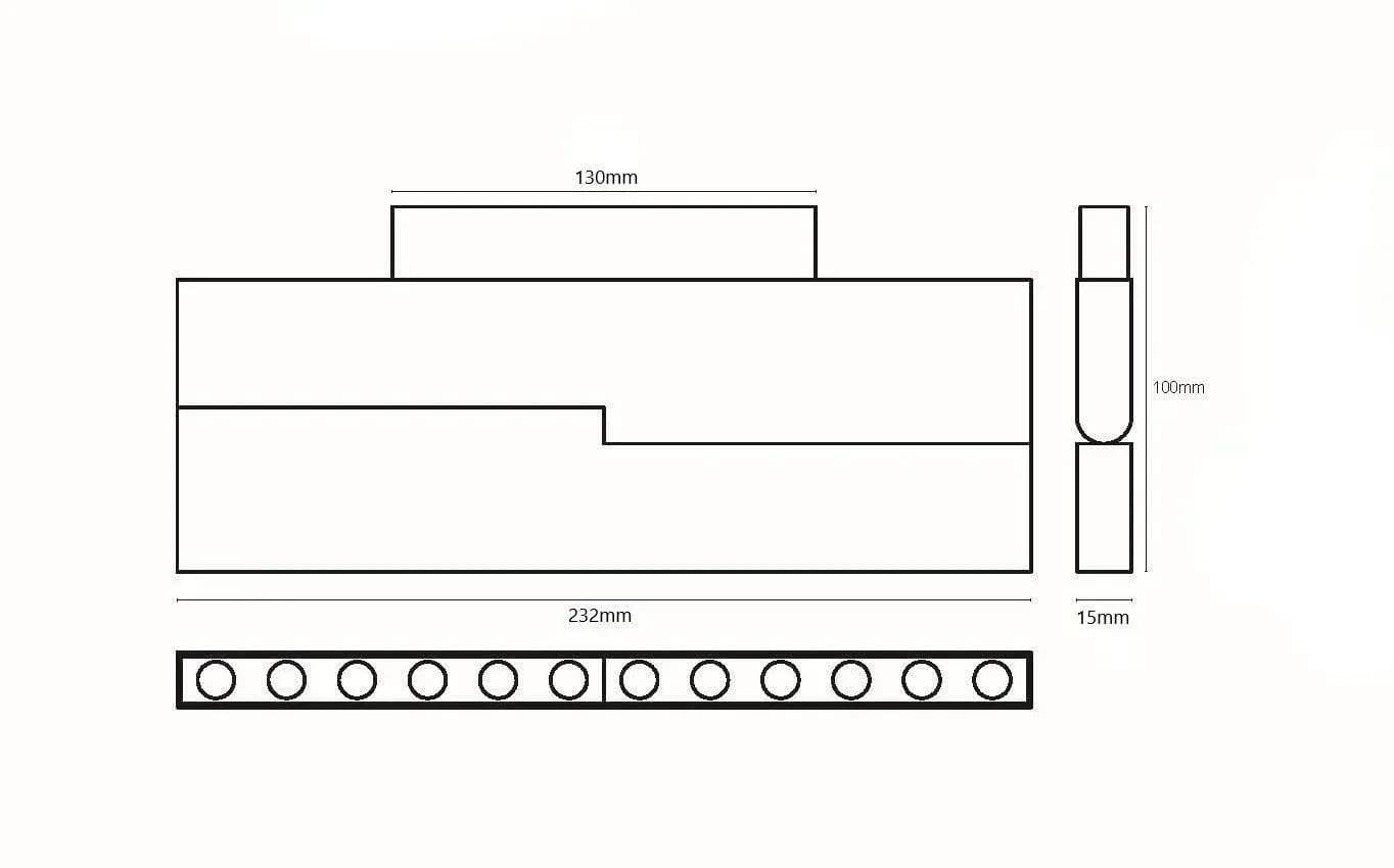 תרשים מידות של Metrix M15 LBM-12