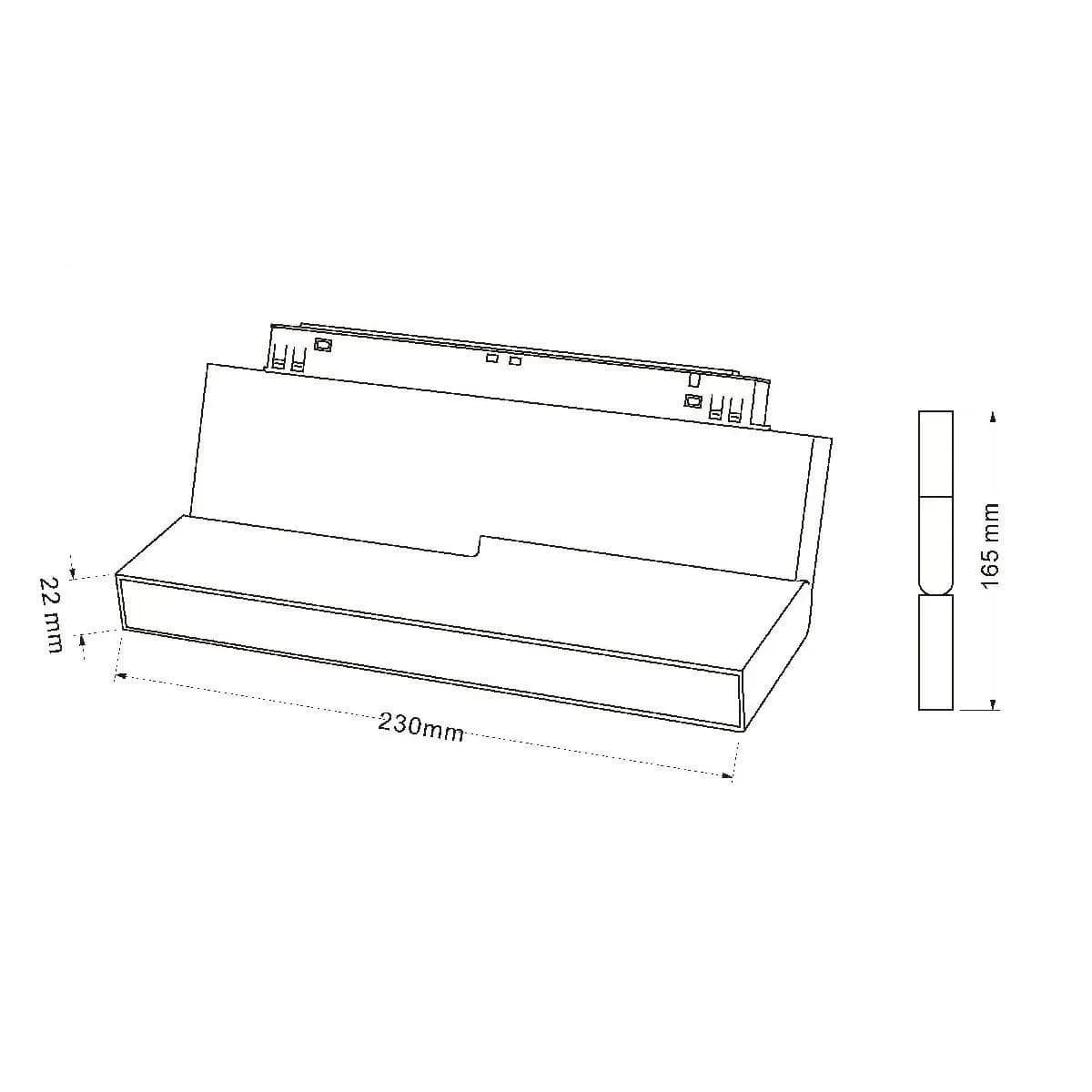 תרשים מידות של FLEX DFSM 30W
