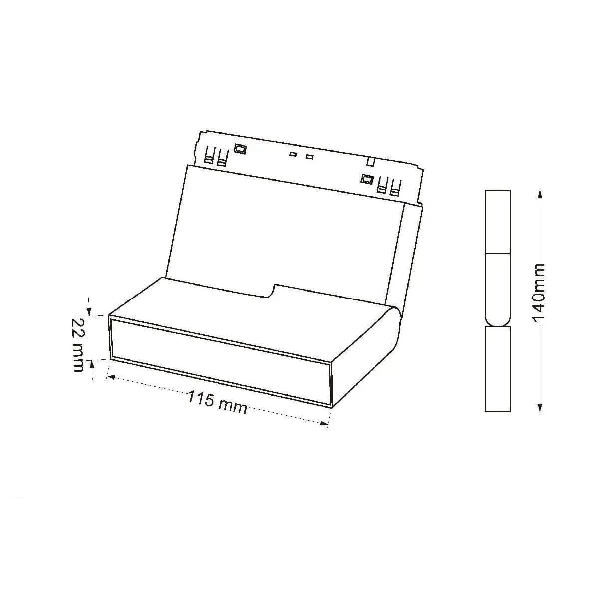 תרשים מידות של FLEX DFSM 15W