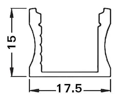 תרשים מידות של SYSTEM 15/17 IP