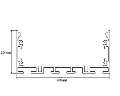 תרשים מידות של SYSTEM 40/20