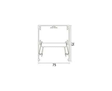 תרשים מידות של SYSTEM 75/75